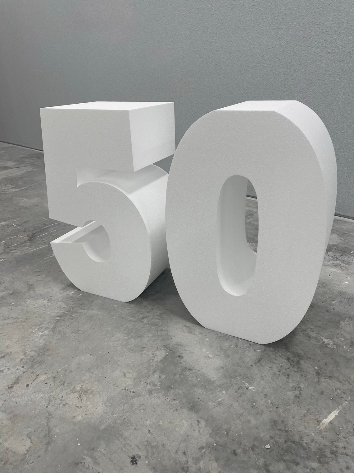 Any 2 Styrofoam Decoration Numbers Large 3D Foam Numbers Etsy