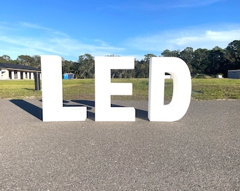 Tall Self Standing Words | 30&quot; High Custom & Thick Foam Letters | Personalized 3D Initials, Acronyms For Social Events! | Backdrop Props