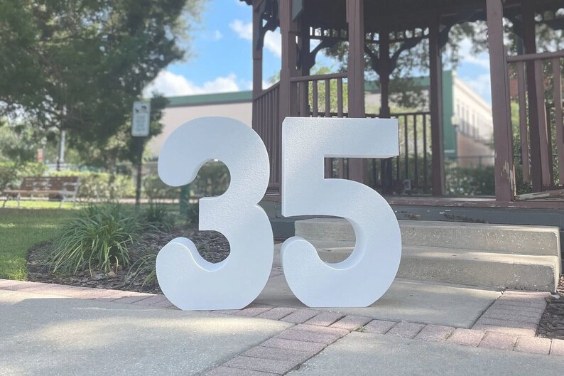 Large 3D Foam Numbers for Birthday Parties 30 Tall Backdrop Foam