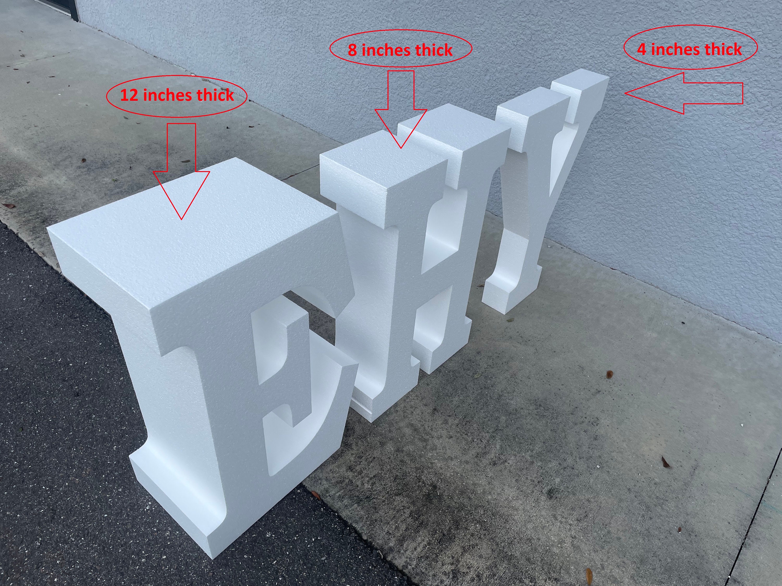 Large Self Standing Foam Names and Letters 30 Tall 3D Customizable Foam