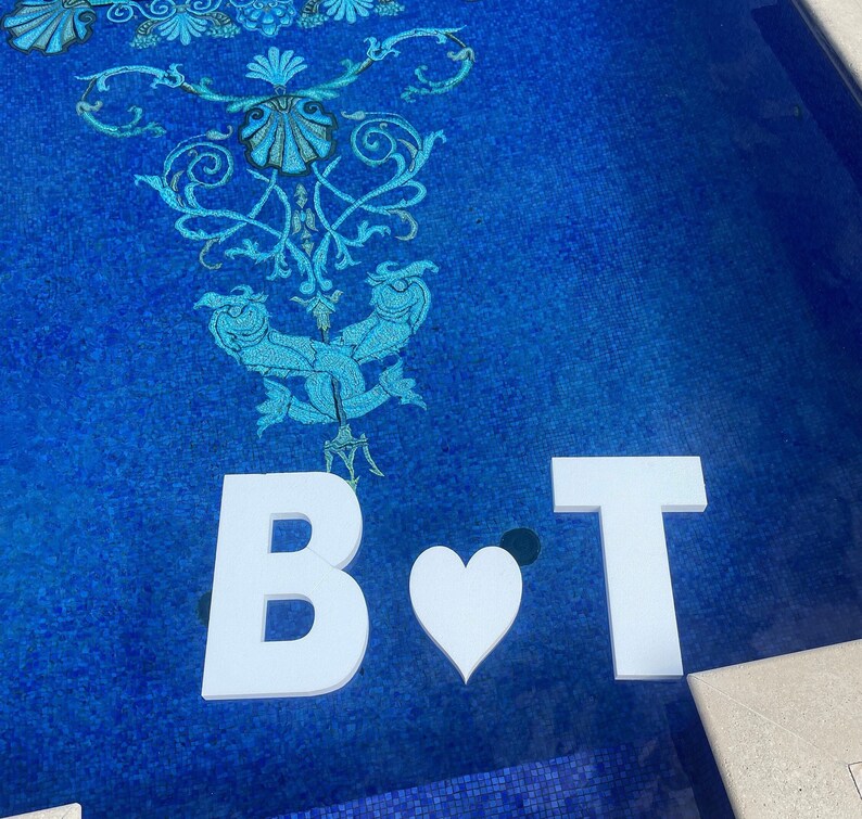 Small Letters Float Foam Pool Float Letters | Floating Styrofoam Initials for Engagement ...