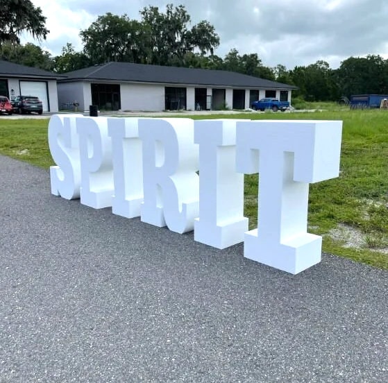 Giant Self Standing Styrofoam Letters | Custom 3D Foam Word Characters and Names | Large Freestanding Foam Letters for Events and Parties!