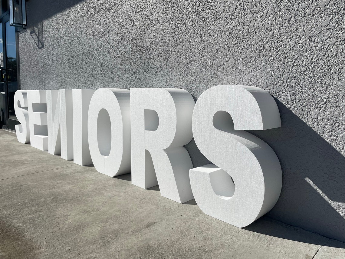 Giant Self Standing Styrofoam Letters | Custom 3D Foam Word Characters ...