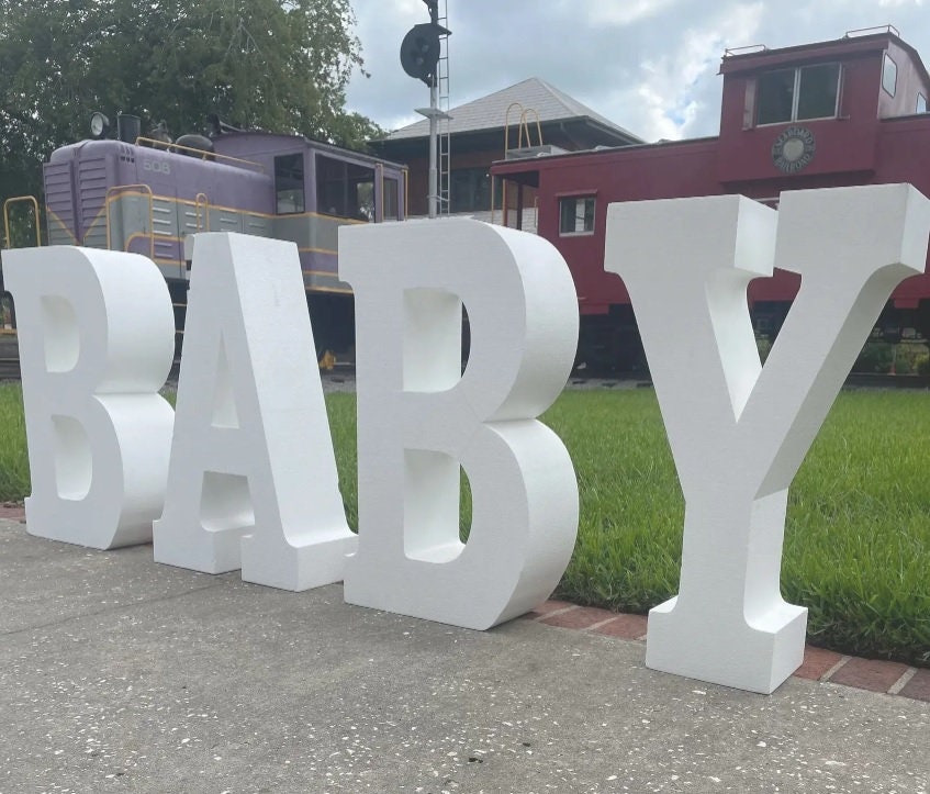 Baby Lettering Stack 30 TALL 3D THICK BABY Letters Table Base Styrofoam - Etsy
