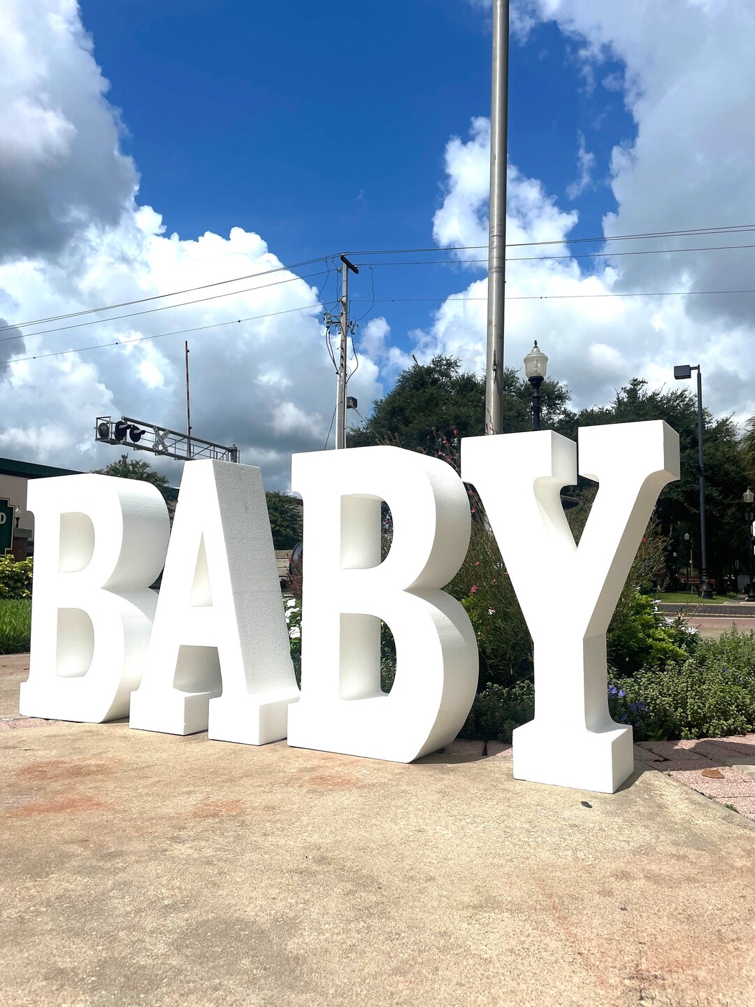 Large Self Standing Baby Letters Baby Shower Table Base Table Top