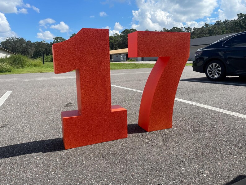 Number Props 30 in Tall Painted 3d Letter & Number Props, Custom Made Foam Character ...