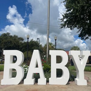 Baby Styro Lettering Large Baby Letters | Self Standing Styrofoam Baby Words for Baby ...