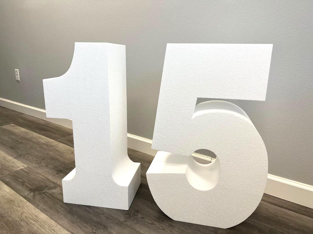 Number Props ANY 2 Large Numbered Props for Birthday, Self Standing 30