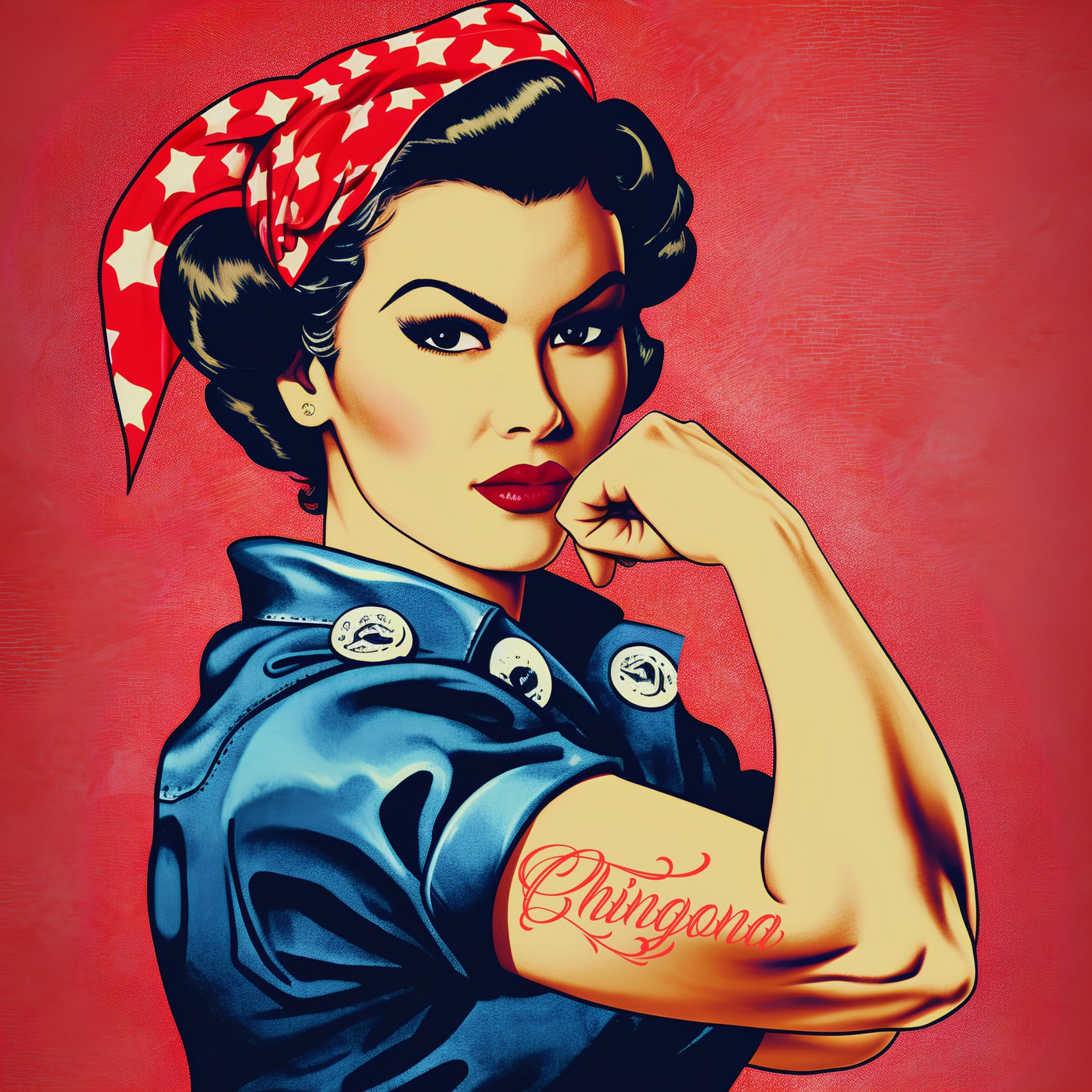 Chingona Rosie the Riveter Chicana, Chingona Tattoo, Strong Latina, PNG