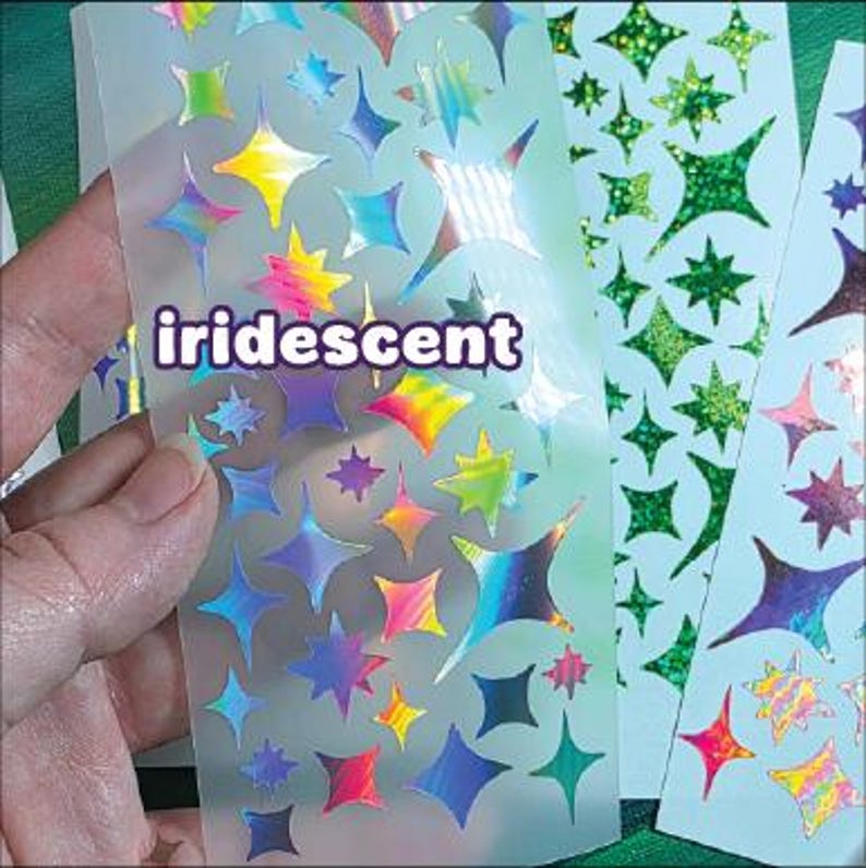 Sparkle Sticker Sheet | Waterproof Permanent Vinyl Stickers | Glitter-Inspired Decals for Journals, Water Bottles & Planners 画像 9
