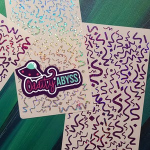 Confetti Stickers Vinyl Waterproof Sticker Decal Holographic Vinyl sticker iridescent sticker party sticker permanent vinyl glitter confetti image 5