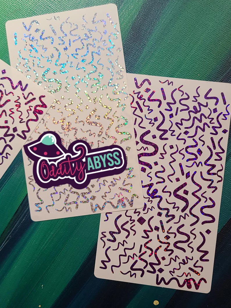 Confetti Stickers Vinyl Waterproof Sticker Decal Holographic Vinyl sticker iridescent sticker party sticker permanent vinyl glitter confetti image 5