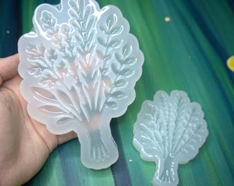 Herb Bundle Silicone Mold  Unique Handmade Glossy Mold | UV Epoxy, Jesmonite & Wax