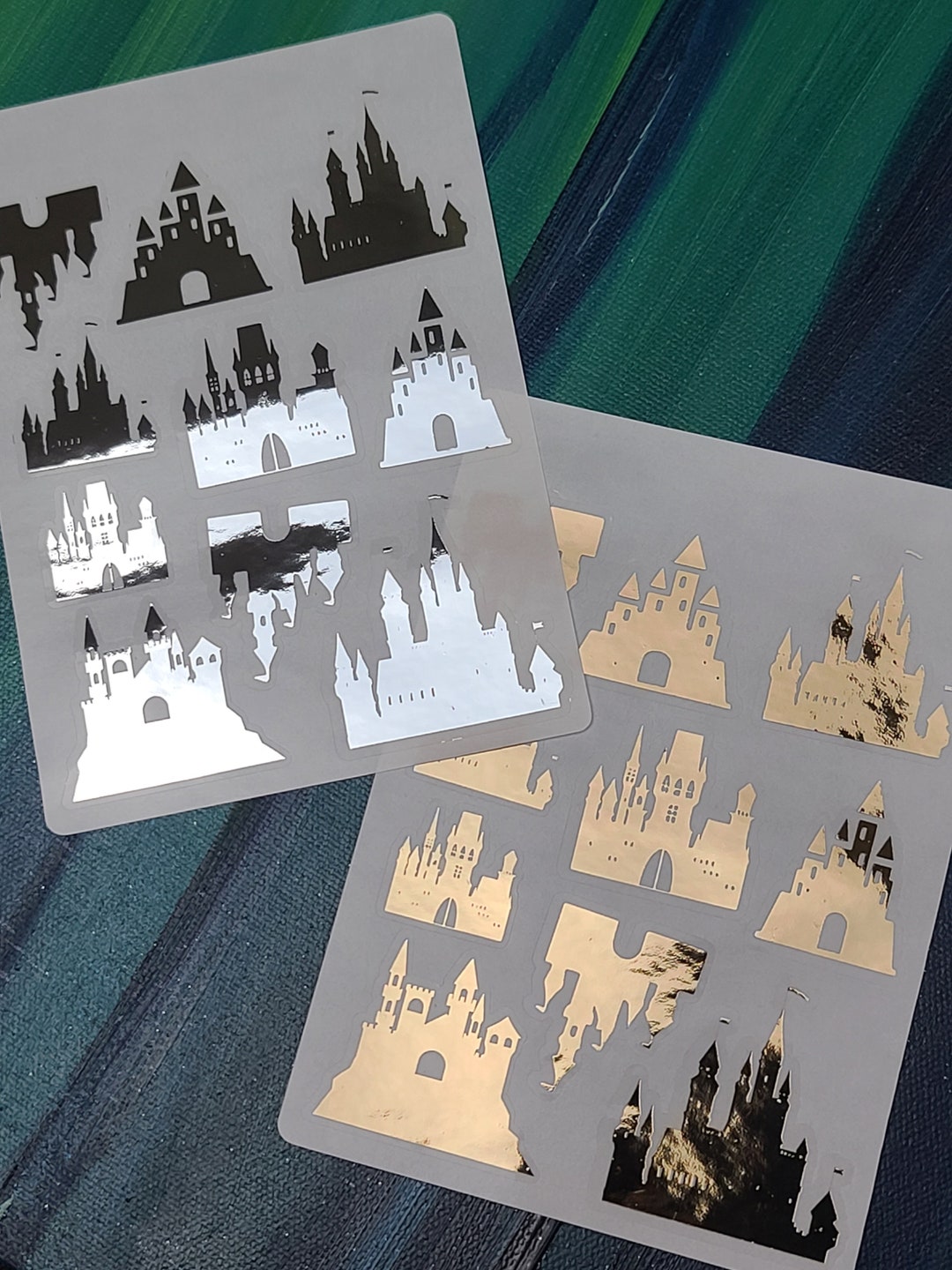 Castle Stickers Holographic Medeivel Sticker Sheet Holographic Sticker