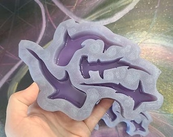 Lagoon Shark Mold Handmade Glossy Deep Silicone Mold Handmade UV Epoxy Mold Domed Glossy Shiny Finish for Jewelry and Craft Projects