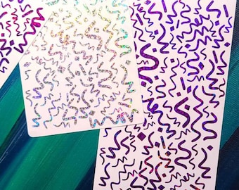 Confetti Stickers Vinyl Waterproof Sticker Decal Holographic Vinyl sticker iridescent sticker party sticker permanent vinyl glitter confetti