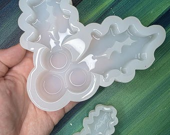 Holly Berry Leaf Handmade Mold Premium silicone Mold Epoxy Christmas mold for Epoxy DIY Crafts
