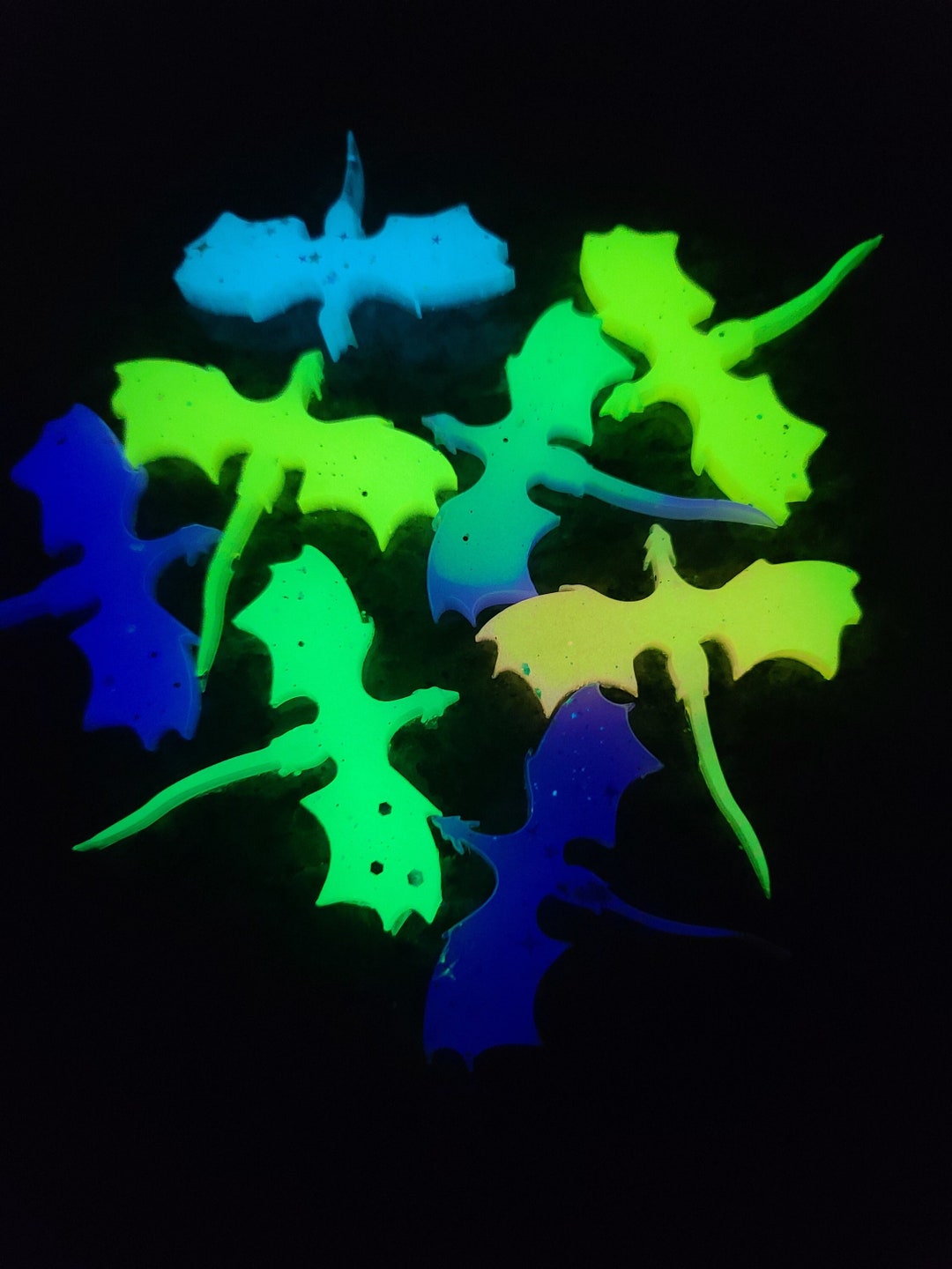 GLOW Dragon Set of 3 Refrigerator Random Colors Etsy