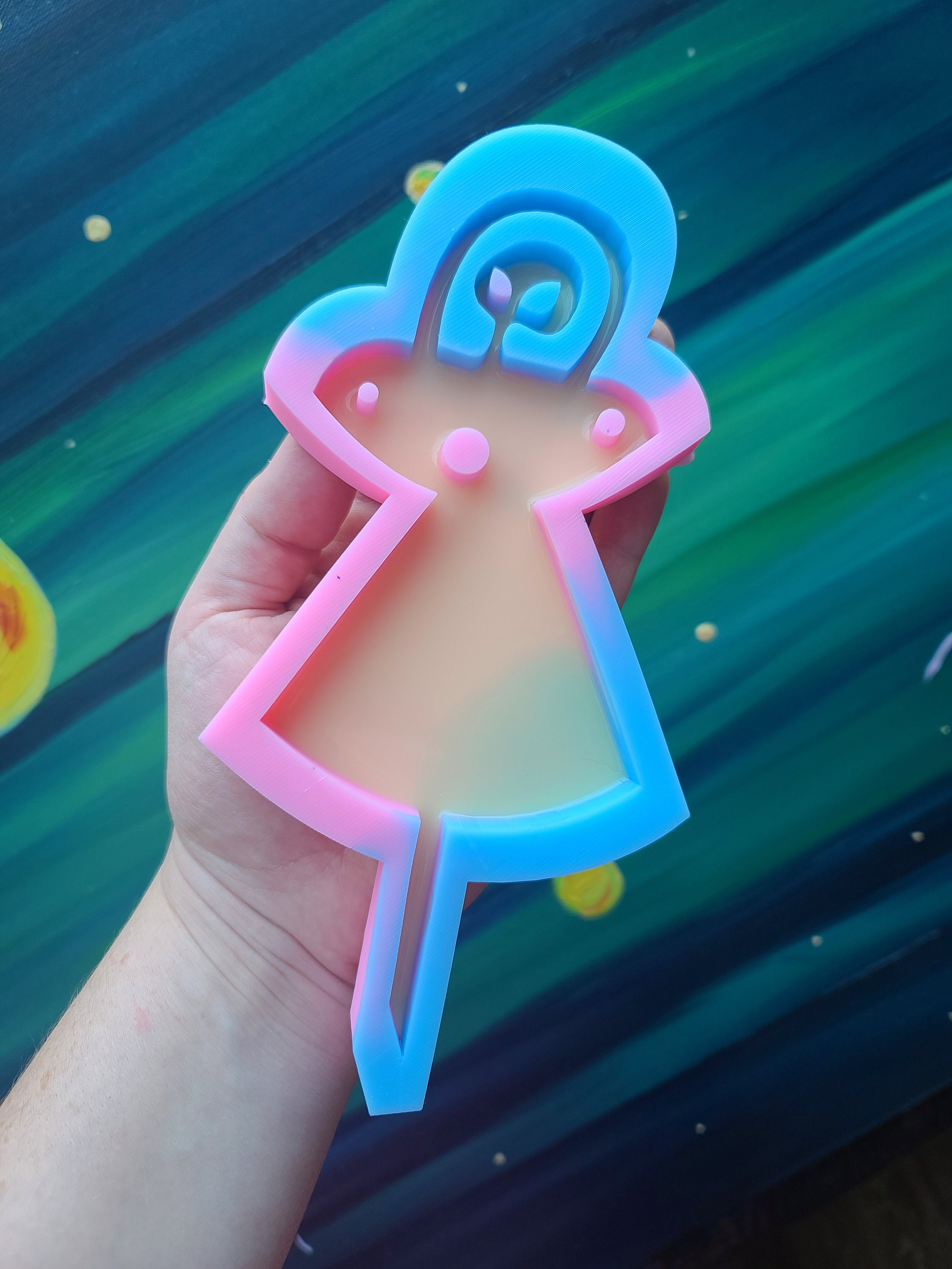 UFO Alien Plant Stake Mold Silicone Alien Mold Art Plant Decoration ...