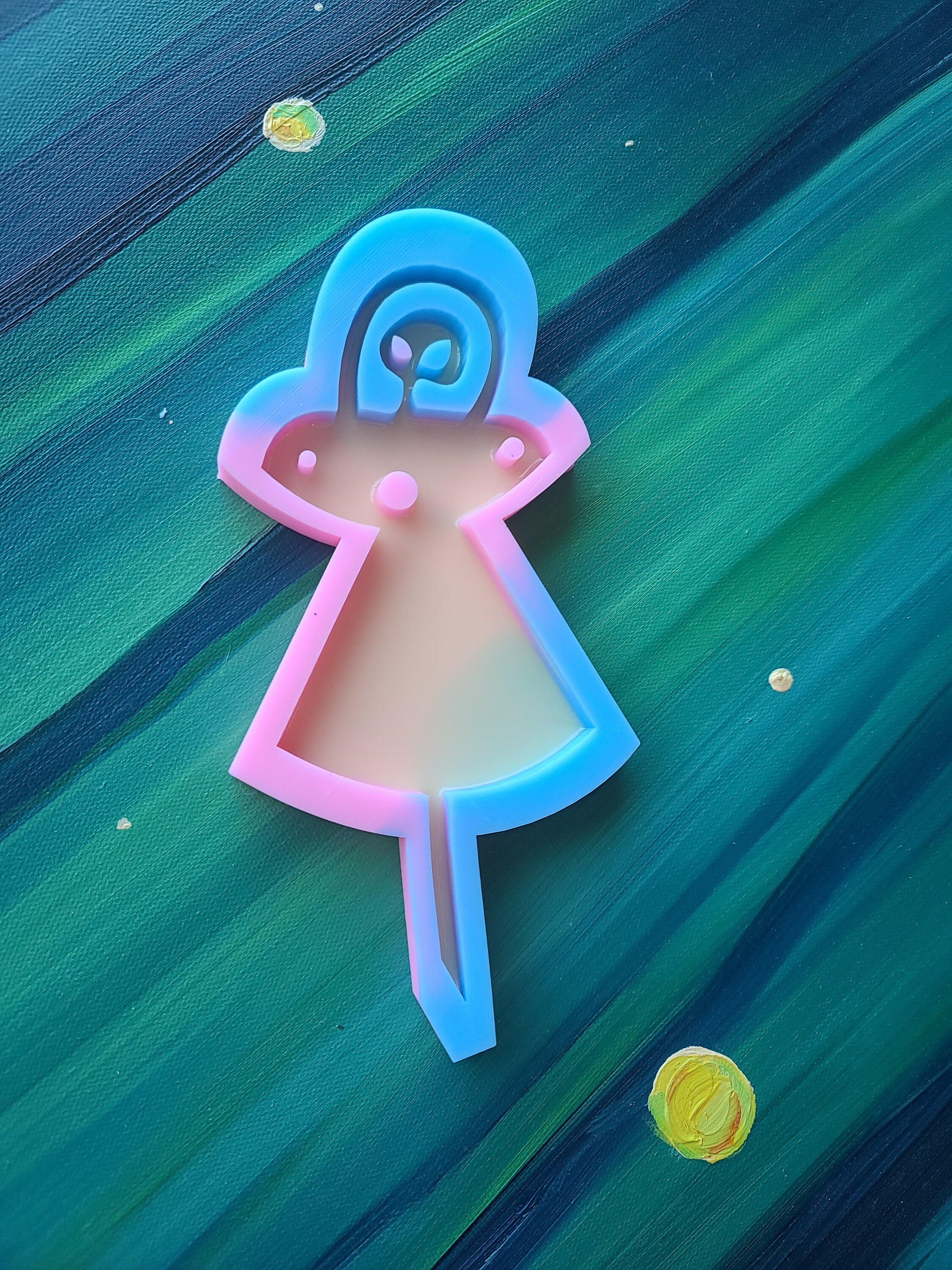 UFO Alien Plant Stake Mold Silicone Alien Mold Art Plant Decoration ...