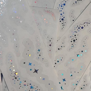 Streaming Sparkle stickers Clear Holographic stickers Transparent stickers holographic sticker tiny stickers glitter stickers