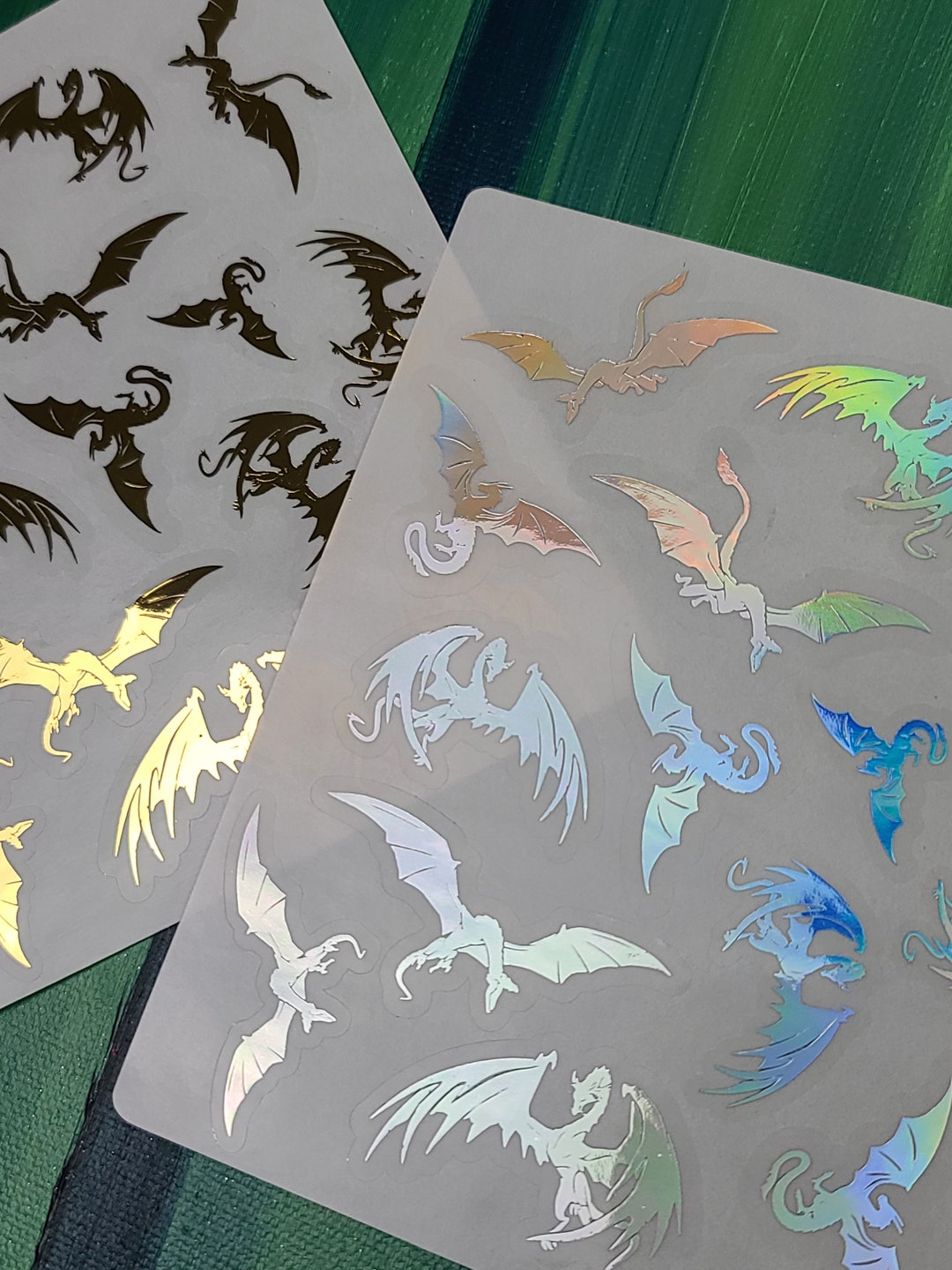 Dragon Stickers Holographic Dragon Sticker Sheet Holographic Sticker ...