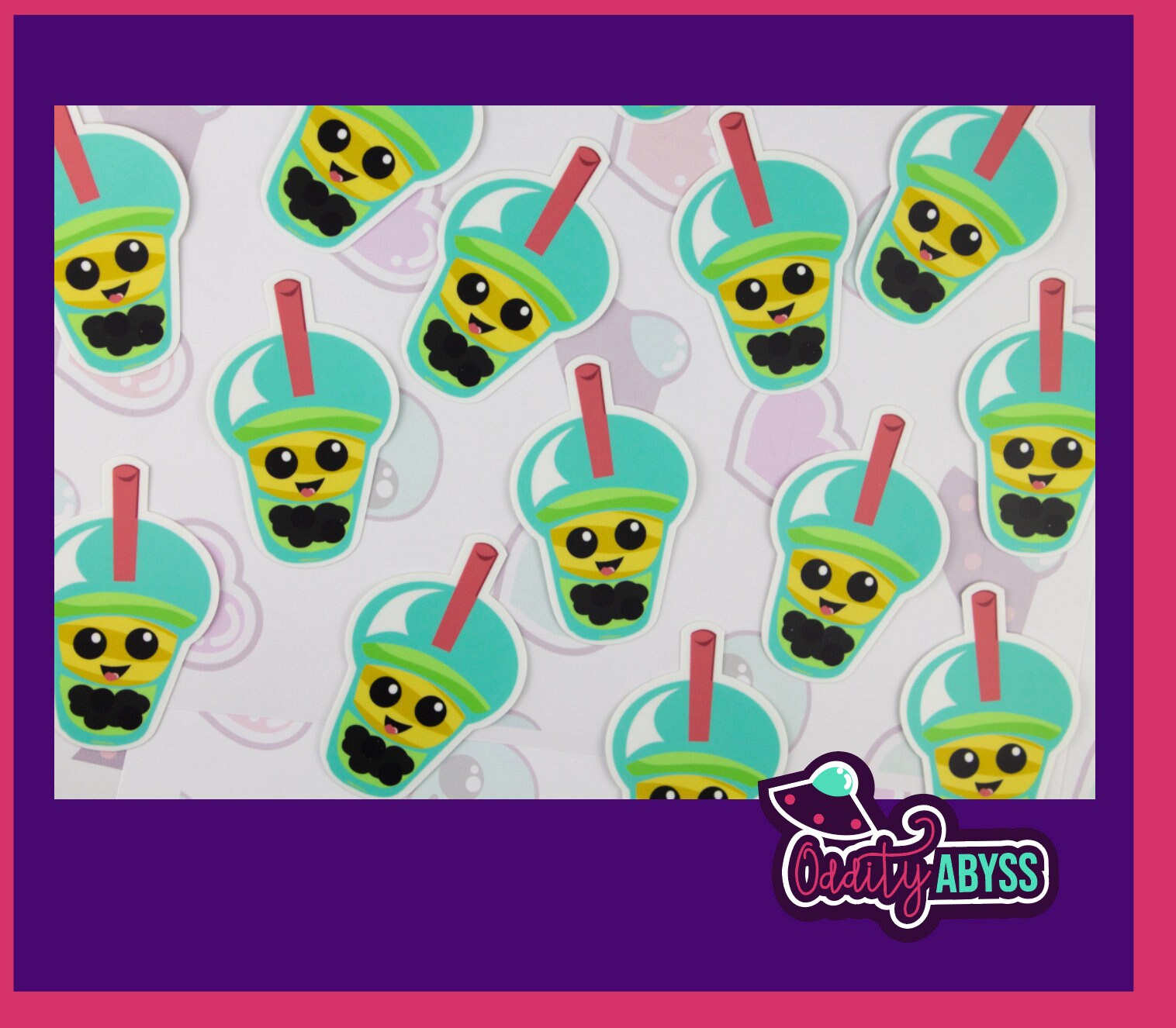 Boba Tea Vinyl Sticker waterproof sticker UV resistant 3 | Etsy