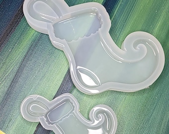 Pointed Stocking Mold Handmade Mold Snowflake Mold Premium silicone Mold Epoxy Christmas mold for Epoxy DIY Crafts