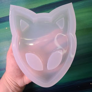 XL Cat Alien Head Mold Silicone Wall Art Alien mold resin art mold Premium silicone UFO resin mold Big alien shiny mold Clear Mold UV mold