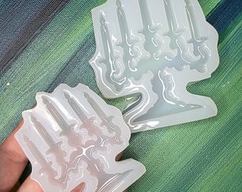 Candelabra Mold  Unique Handmade Glossy Mold | UV Epoxy, Jesmonite & Wax