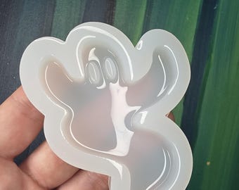 3" Ghost Mold  Unique Handmade Glossy Mold | UV Epoxy, Jesmonite & Wax