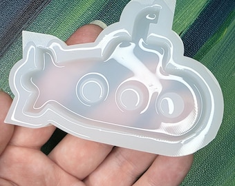 3" Submarine Silicone Mold Unique Handmade Glossy Mold | UV Epoxy, Jesmonite & Wax