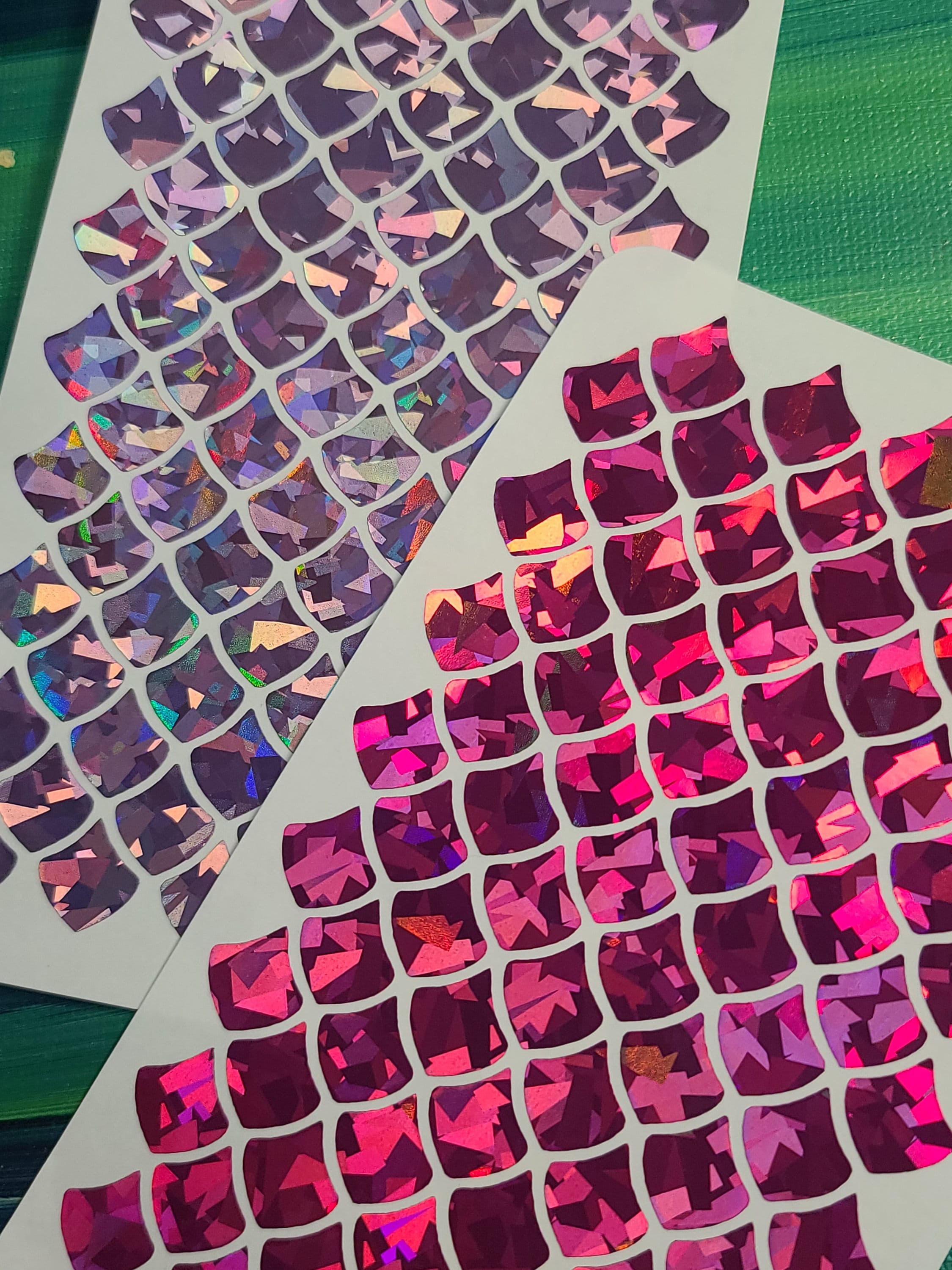Scale Transparent Sticker Mermaid Scale Print Stickers Vinyl Scale Waterproof Stickers ...