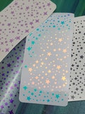 Tiny Sparkle Stickers Vinyl GLOW Star Waterproof tiny Stars Small Holographic Vinyl star iridescent stickers sparkle decal permanent vinyl