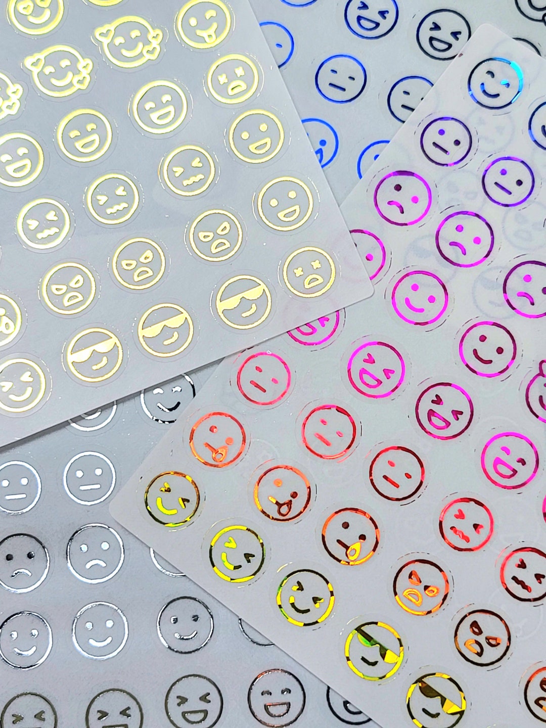 Emoji Smiley Face Stickers Transparent Holographic Smiley Stickers Il 1080xN.5653798842 Eon8