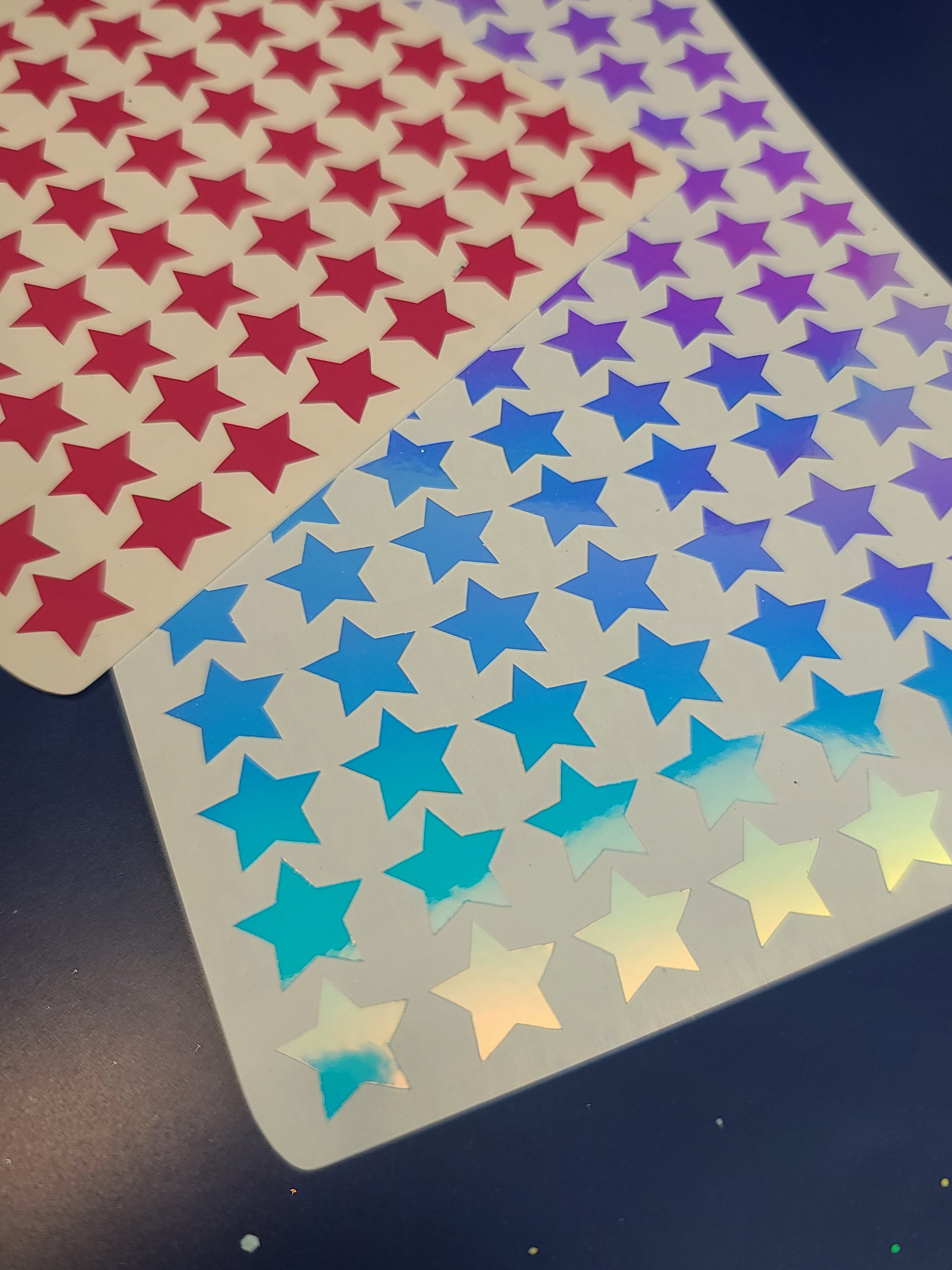 Half Inch Star Stickers Vinyl Star Waterproof Stars Holographic Vinyl Glow  in the Dark Vinyl Star Sheet Sticker Star Decal Permanent Vinyl 