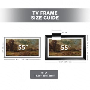 Guldförgylld mörkrandig TV-ram, TCL NXT-ram, Dekorativ ram, Anpassningsbar TV-ram, 32, 43, 50, 55 tums utsmyckad ram bild 6