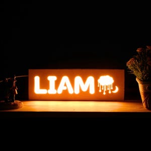 Night Light with Stars & Moon - Custom Baby/Toddler Night Lamp - Personalized Baby Gift - Nursery Light with Name - Baby Room Decor Ideas - Christmas- Gift for Mom - Gift for Dad - gift for wife - gift for husband  - gift for kids - unique birthday