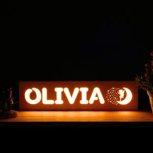 Custom Night Light - Personalized Baby Toddler Night Lamp - Personalized Baby Gift - Nursery Light with Name - Baby Room Decor - Name Sign