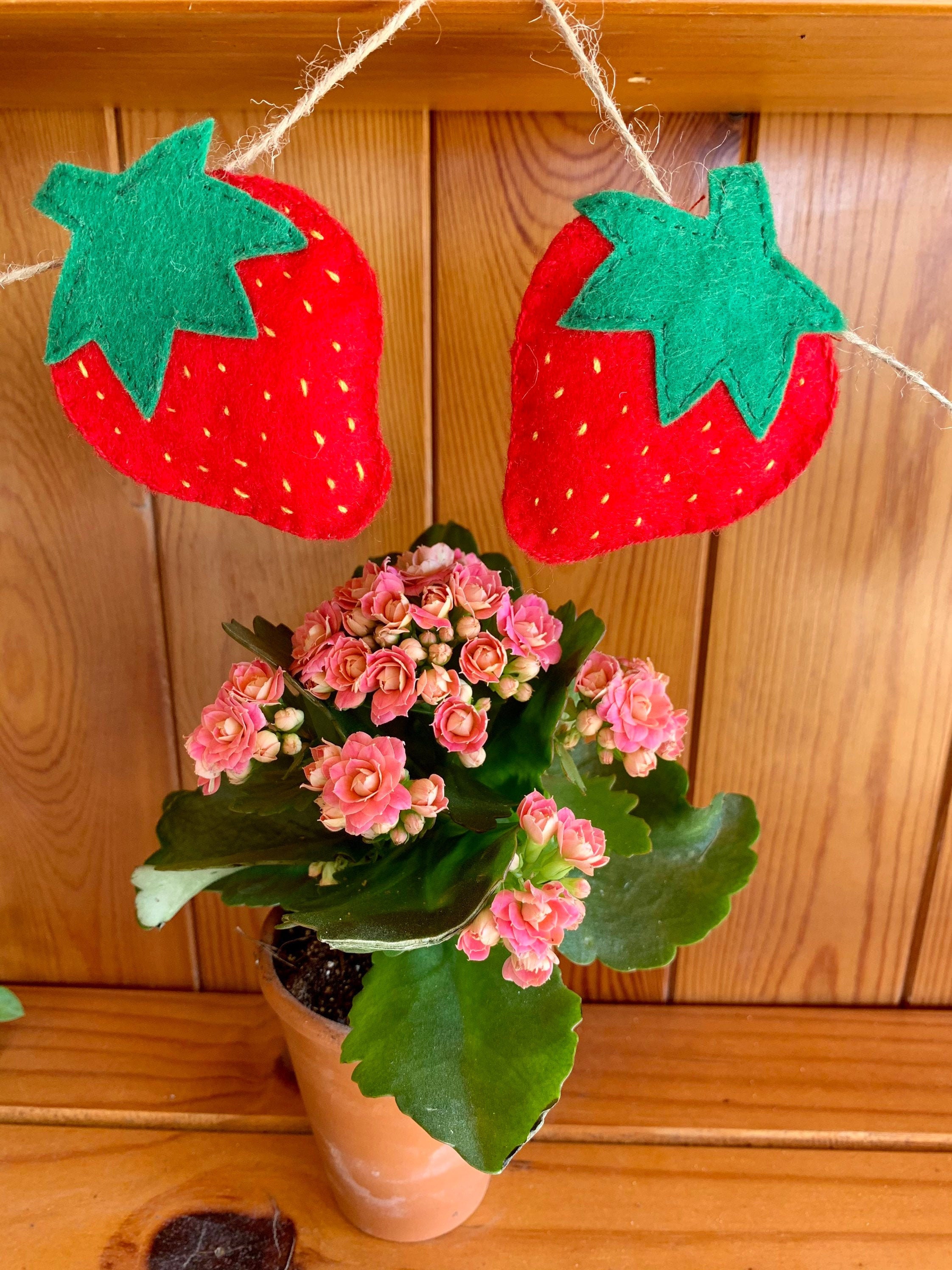 Strawberry Garland / Handmade / Strawberry Bunting / Summer Etsy