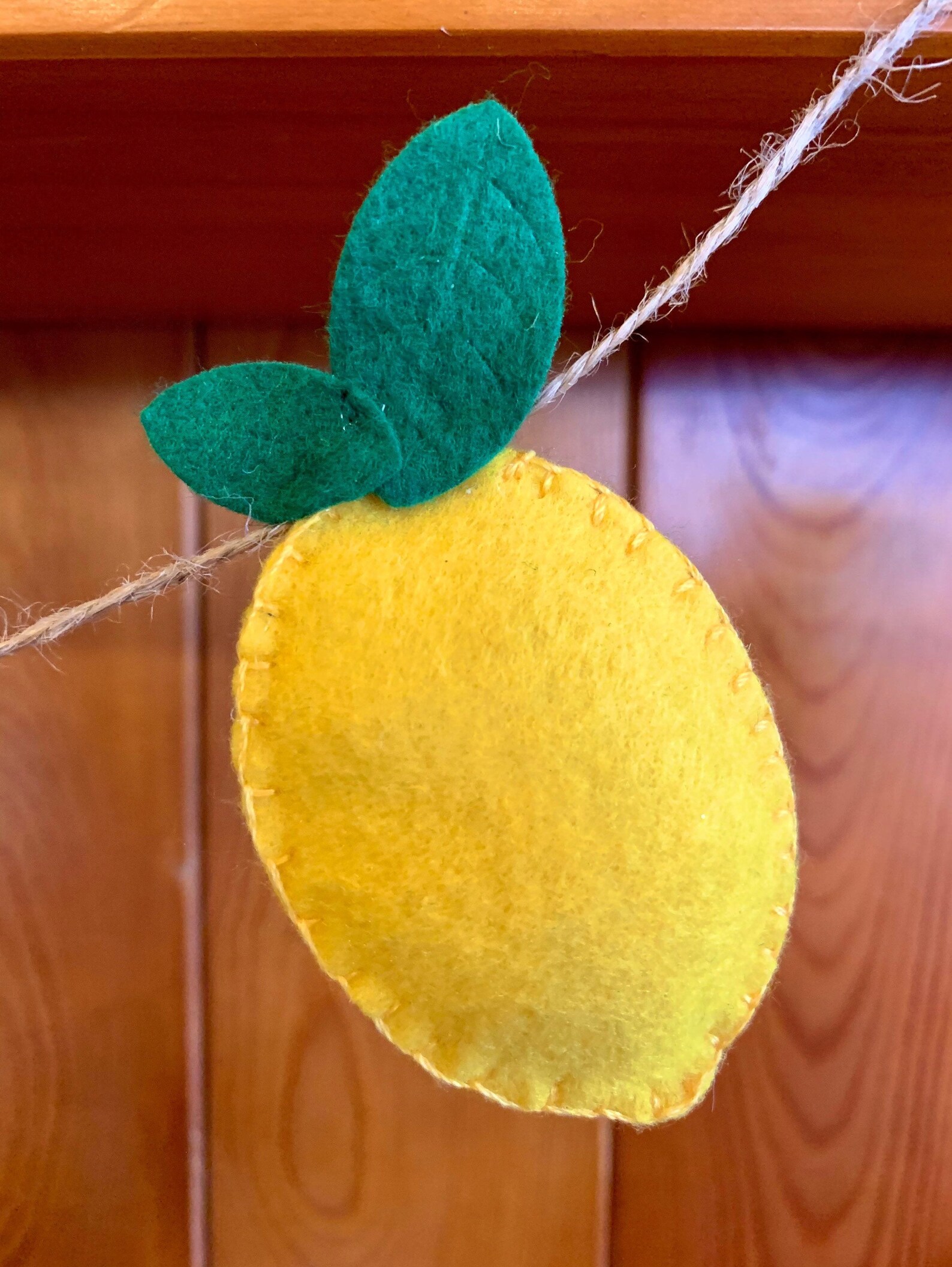 Lemon Garland / Handmade / Lemon Bunting / Summer Decor / Felt Etsy