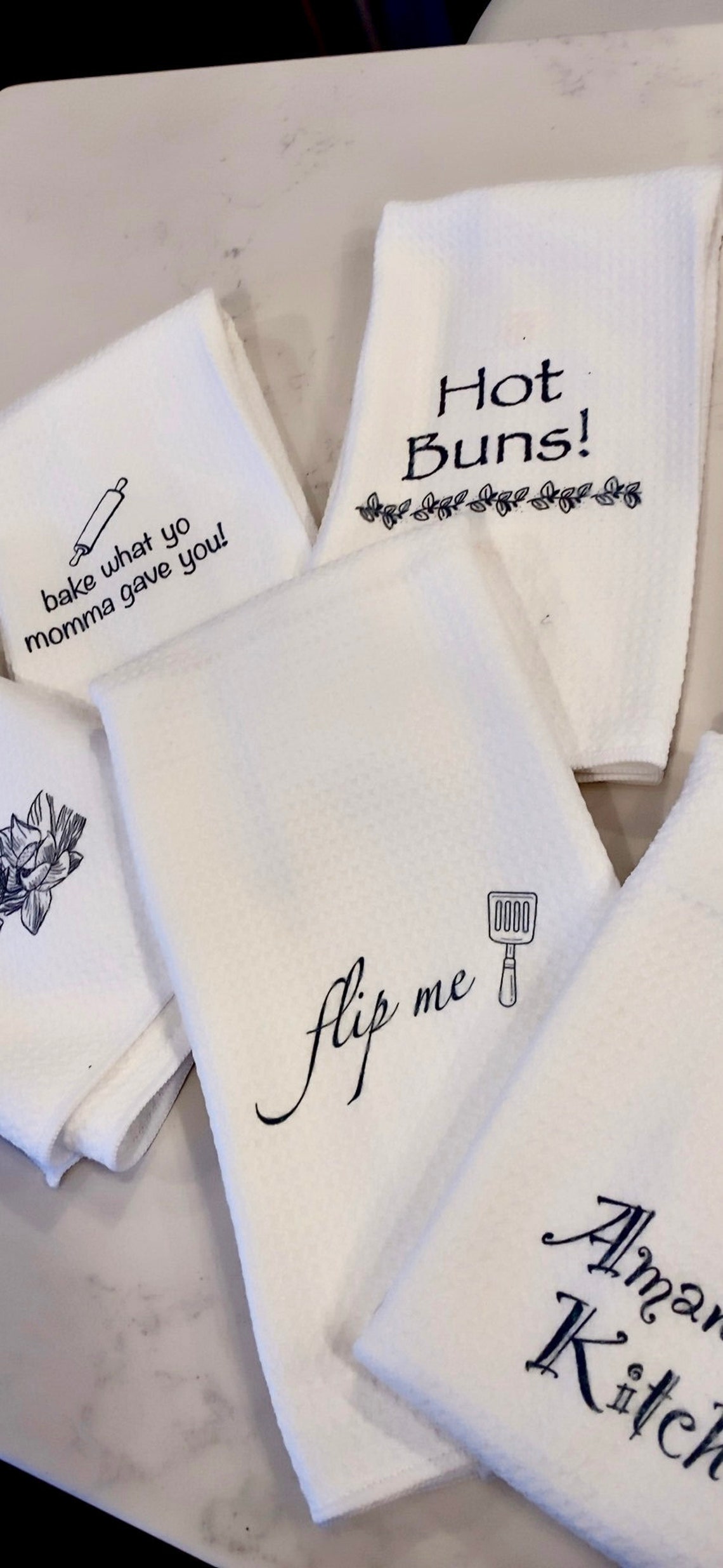 Custom Kitchen Towels Etsy