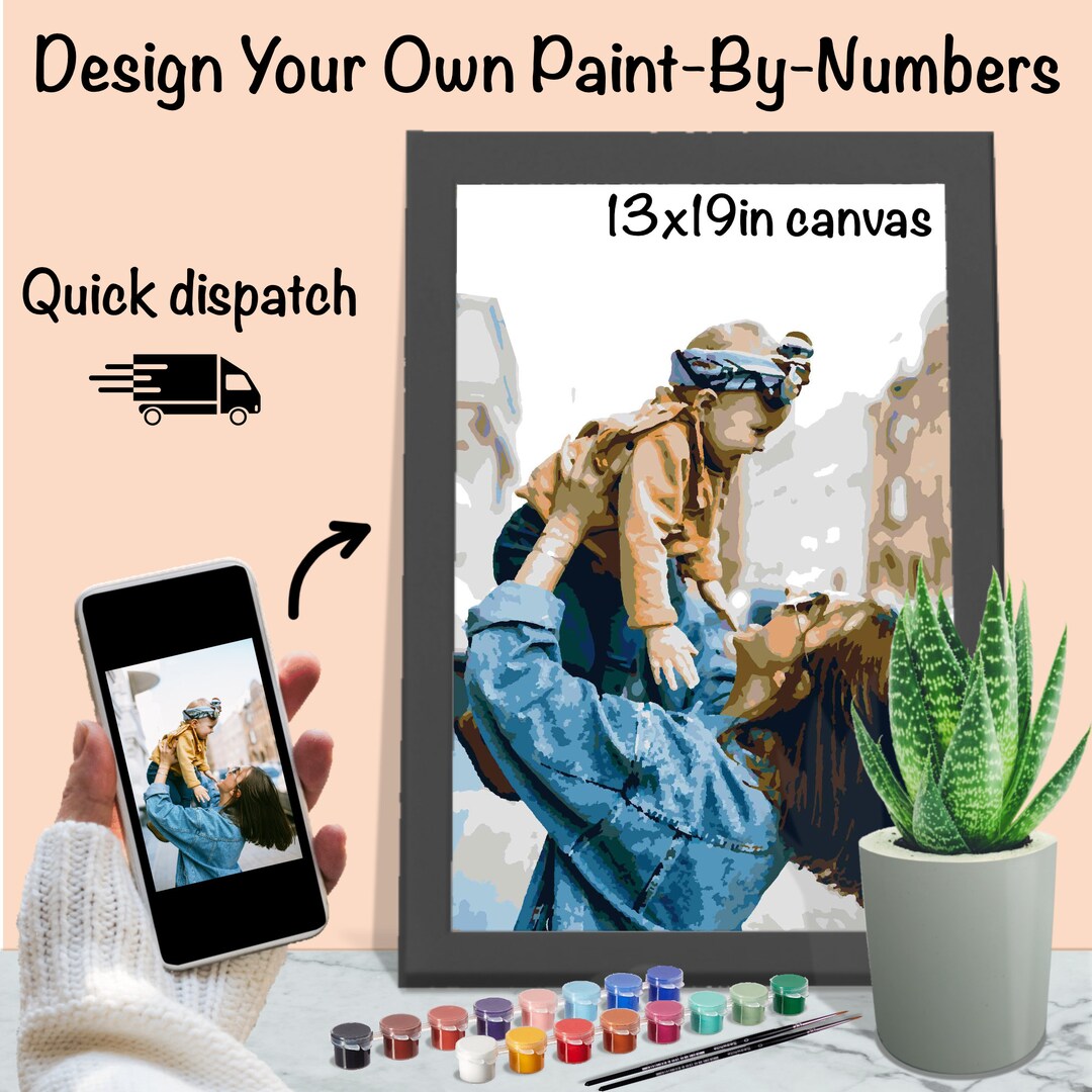 Personalised Paint by Numbers / Custom Paint by Numbers / Personalised Gift / UK Etsy UK