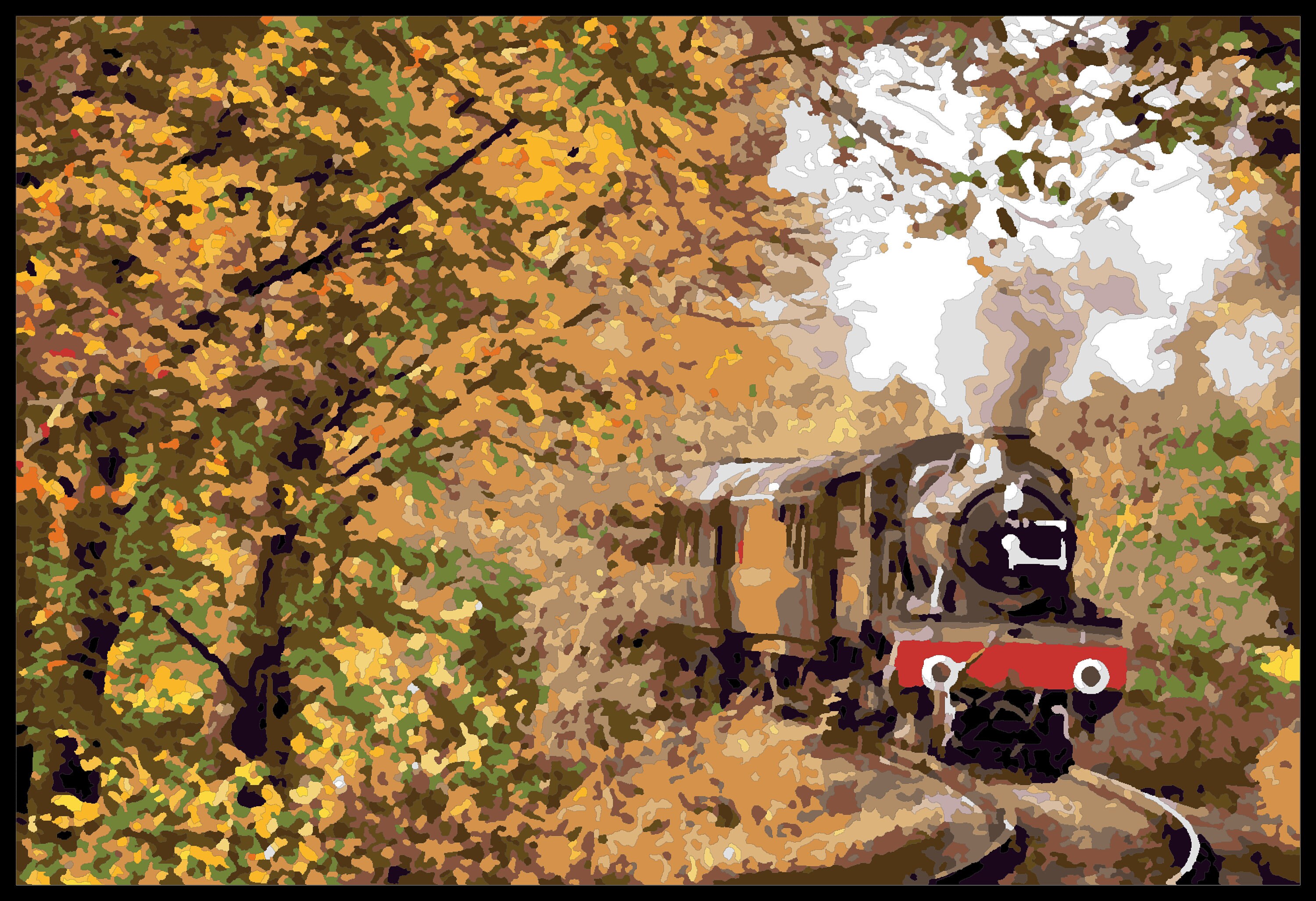 Paint By Numbers Kit Steam Train. Fast Delivery. UK Local. Etsy