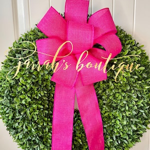 Pink Wreath Bow, Mailbox Bow, Wreath Bow, Lantern Bow, Beach Home Decor, Mailbox Bow, Wreath Bow, Pink Bow, Girl Bow