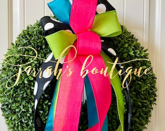 Spring, Summer Bows for Wreaths, Wreath Bows, Lanterns, Flag Holders, Home Decor, Letters, Mailboxes, Spring Wreath Bow