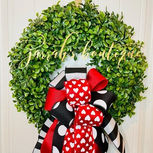 Valentines Wreath Bow, Whimsical Valentine&#39;s Bow, Valentine Swag Bow, Red Pink Hearts, Valentines Day Lantern Bow, Heart Bow, Valentine bows