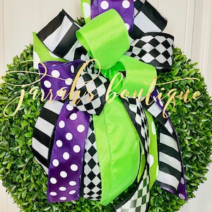 Halloween Wreath, Halloween Wreath Bow, Wreath Bow, Halloween Bow, Fall Wreath Bow, Pumpkin Bow, Witch Bow, Halloween Decorations, Witch