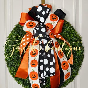 Fall Bow, Fall Wreath Bow, Fall Lantern Bow, Pumpkin Bow, Thanksgiving Bow, Halloween Bow, Pumpkin Bow, Door Hanger Bow, Fall Wreath Bow