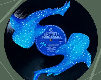 Hand Painted Whale Shark Vinyls/Records